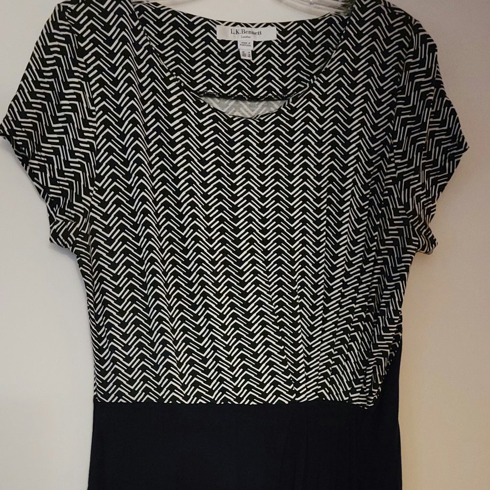 LK Bennett London Black and White Dress